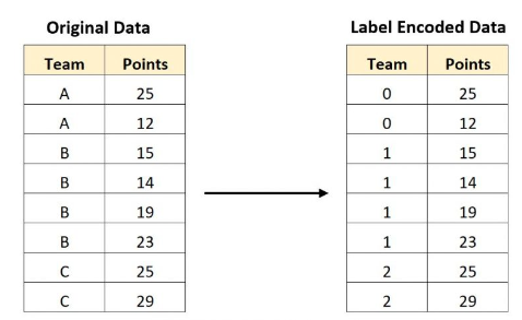 An example of label encoding (credits to Zach M—source)